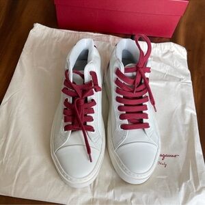 Salvatore Ferragamo Red/White Sneakers Sz 10.5 E